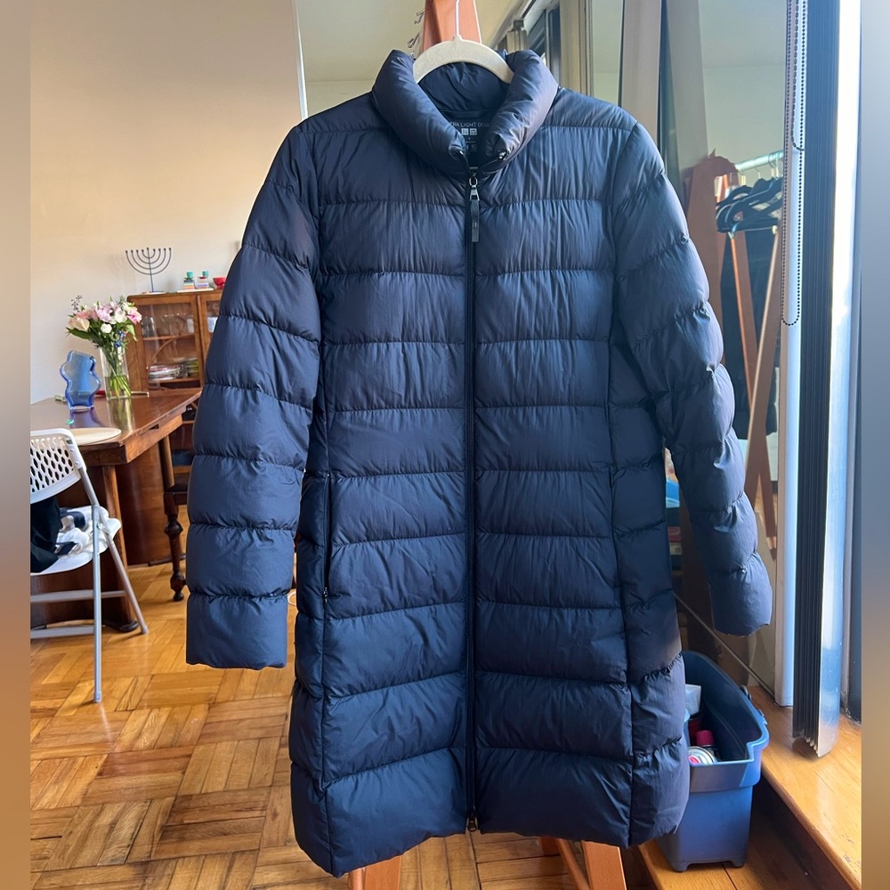 Black UNIQLO Ultra Light Down Packable Coat - Size L